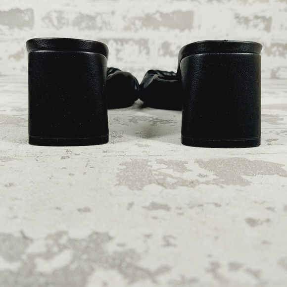 New Open Edit Cora Black Heel Slide Block Heel Sandal F416 - Picture 6 of 13